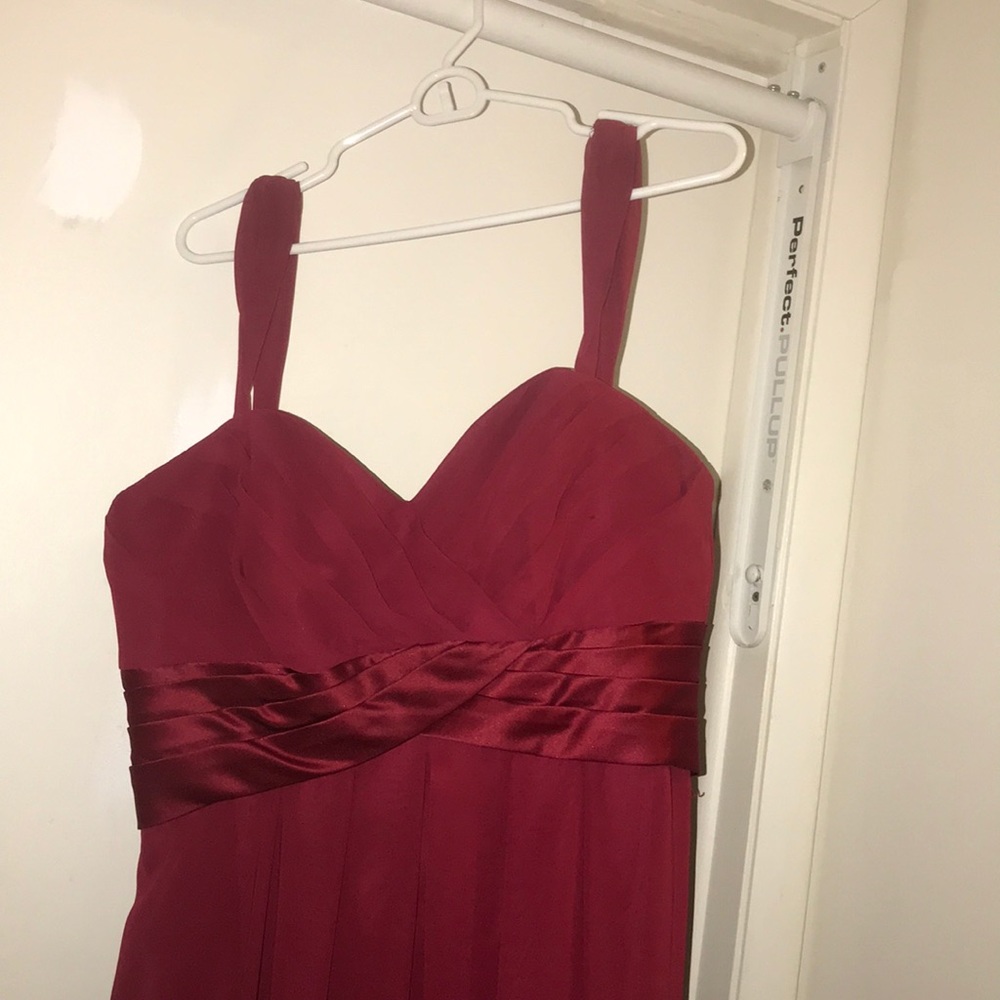 red basic prom dress